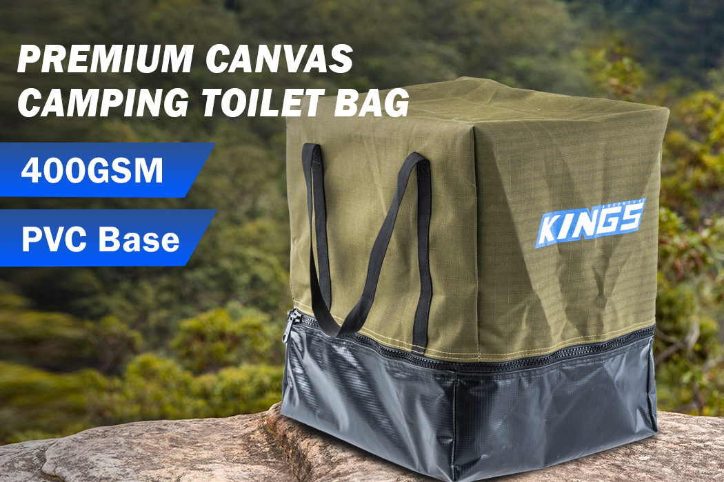Adventure Kings Portable Camping Toilet Canvas Bag 400GSM Heavy Duty